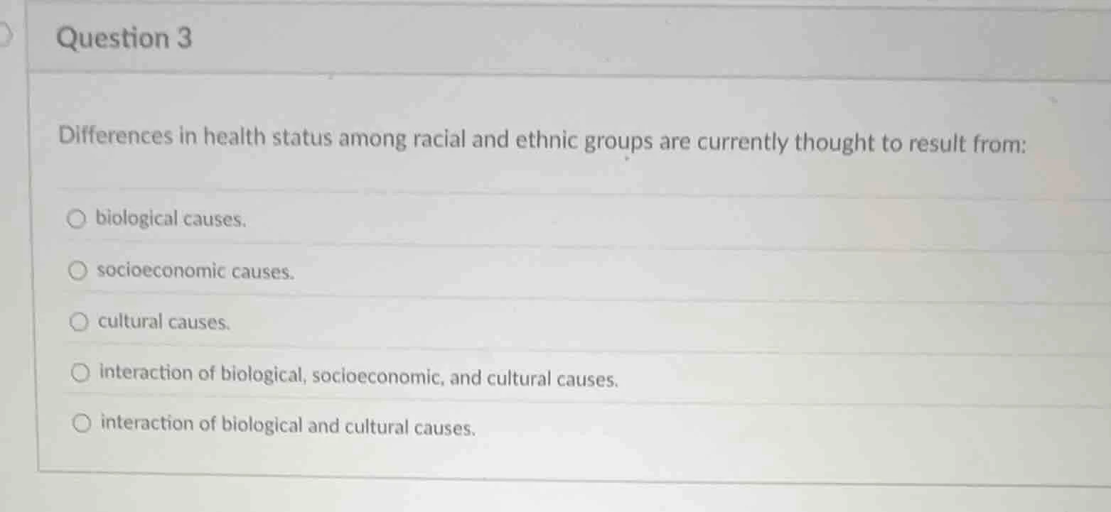 question 3 differences in health status among racial and ethnic groups …