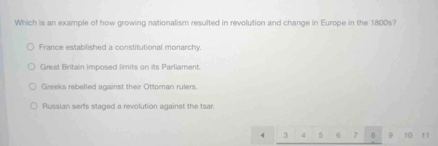 which is an example of how growing nationalism resulted in revolution a…