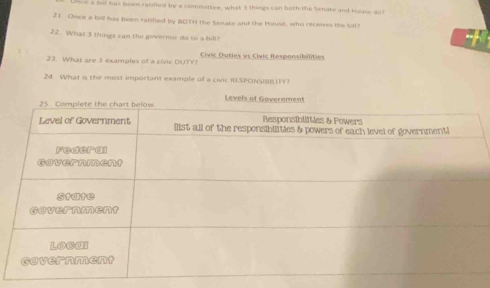 20. once a bill has been ratified by a committee, what 3 things can bot…