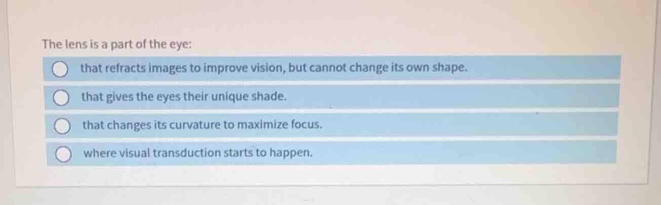 the lens is a part of the eye: that refracts images to improve vision, …