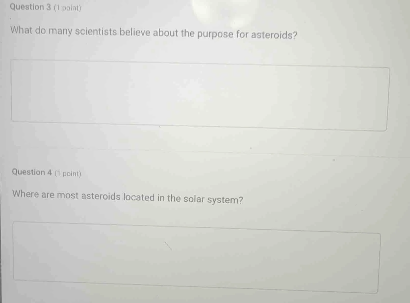 question 3 (1 point) what do many scientists believe about the purpose …