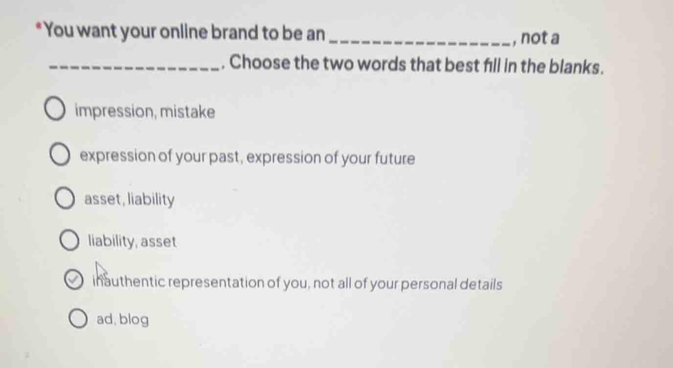 you want your online brand to be an _______________, not a ____________…