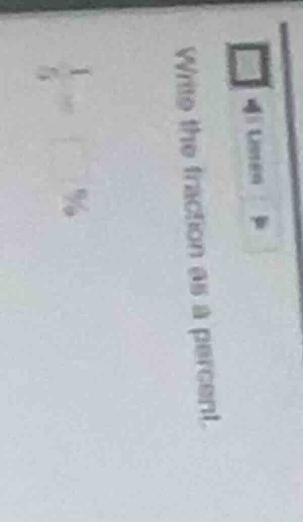 write the fraction as a percent! \\(\\frac{1}{2}=\\square\\%\\)