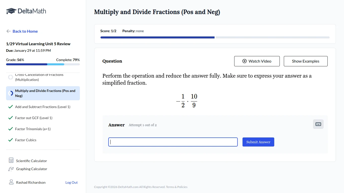 perform the operation and reduce the answer fully. make sure to express…