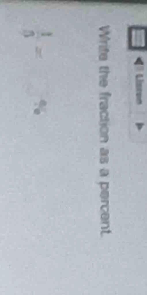 write the fraction as a percent