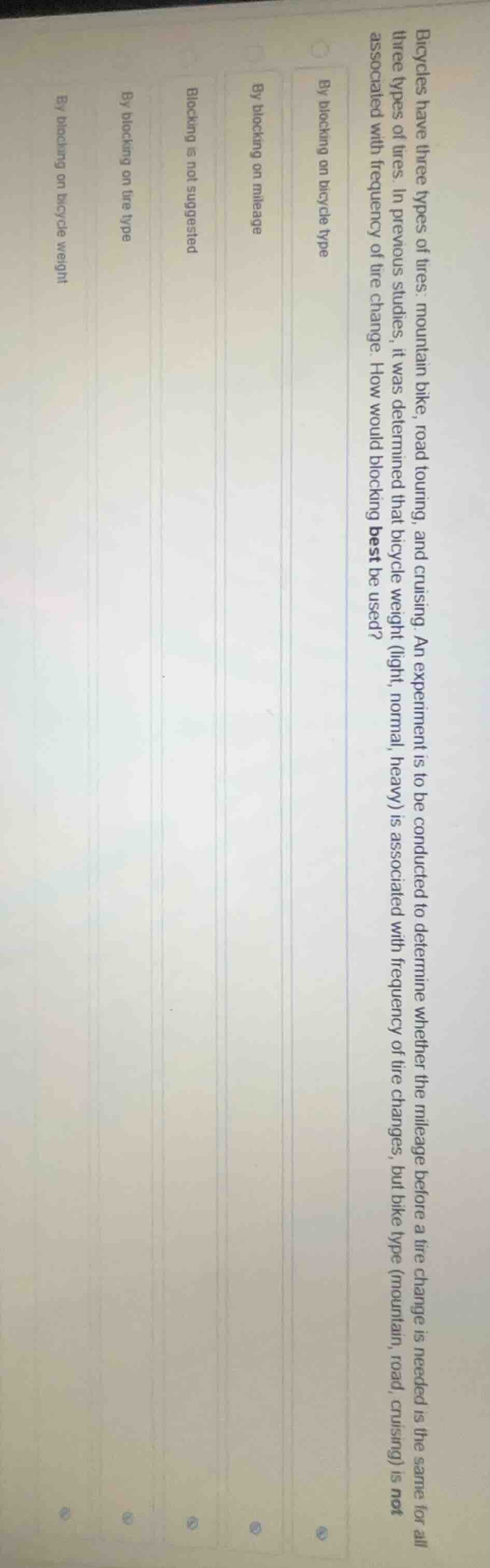 bicycles have three types of tires: mountain bike, road touring, and cr…