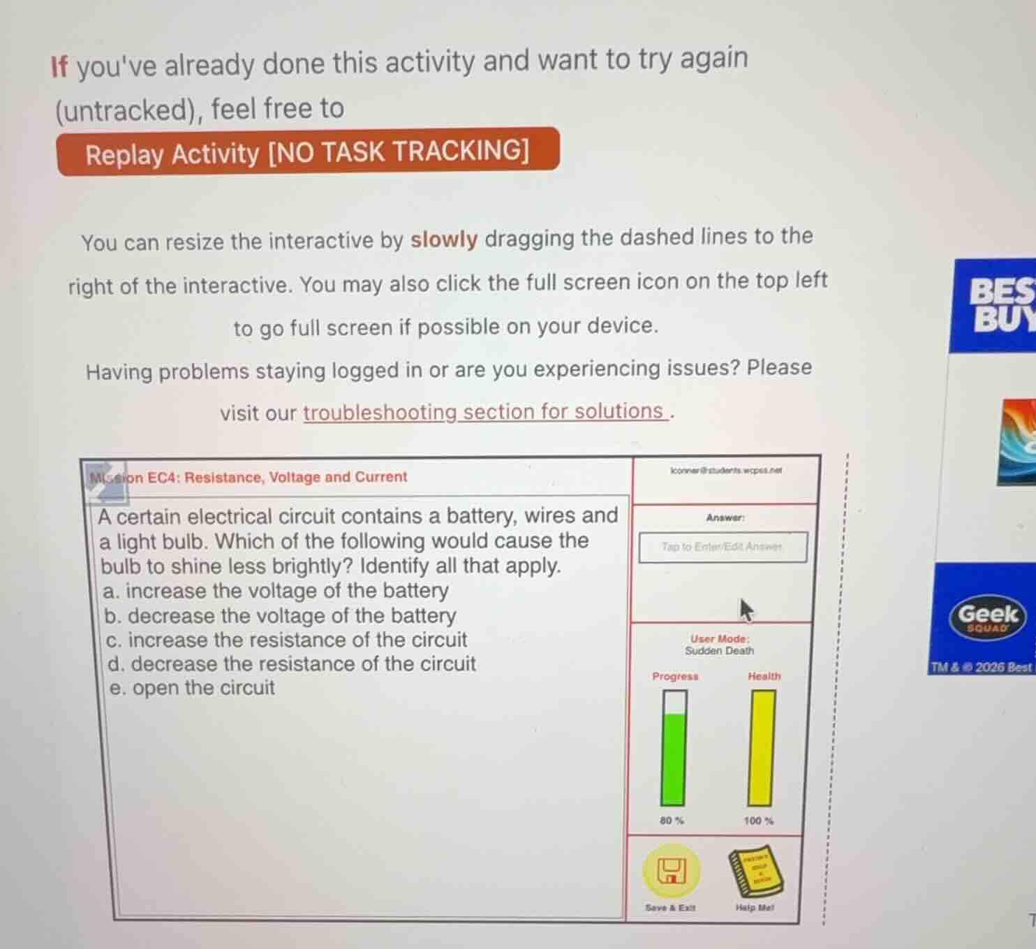 if youve already done this activity and want to try again (untracked), …