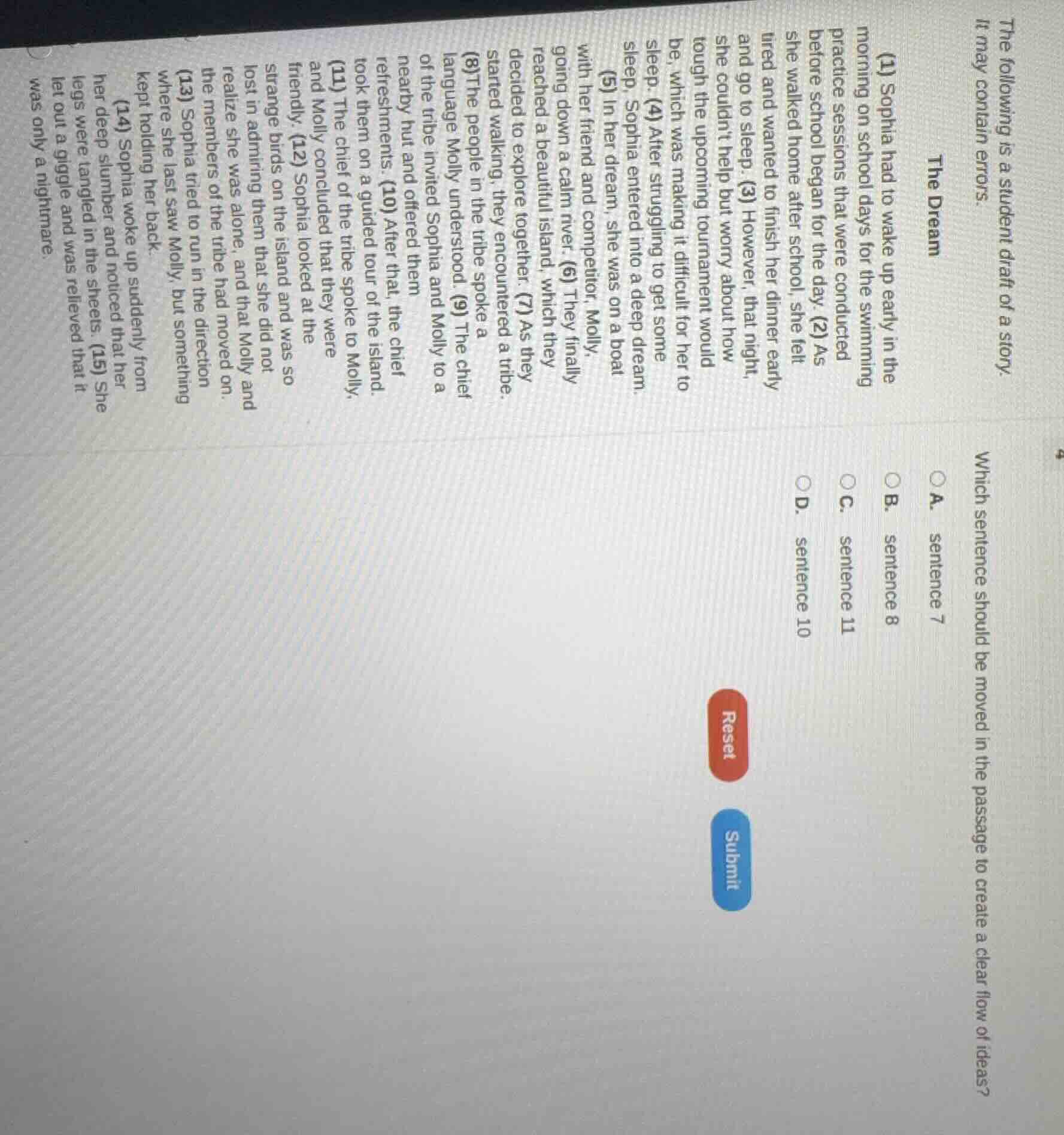 the following is a student draft of a story. it may contain errors. the…