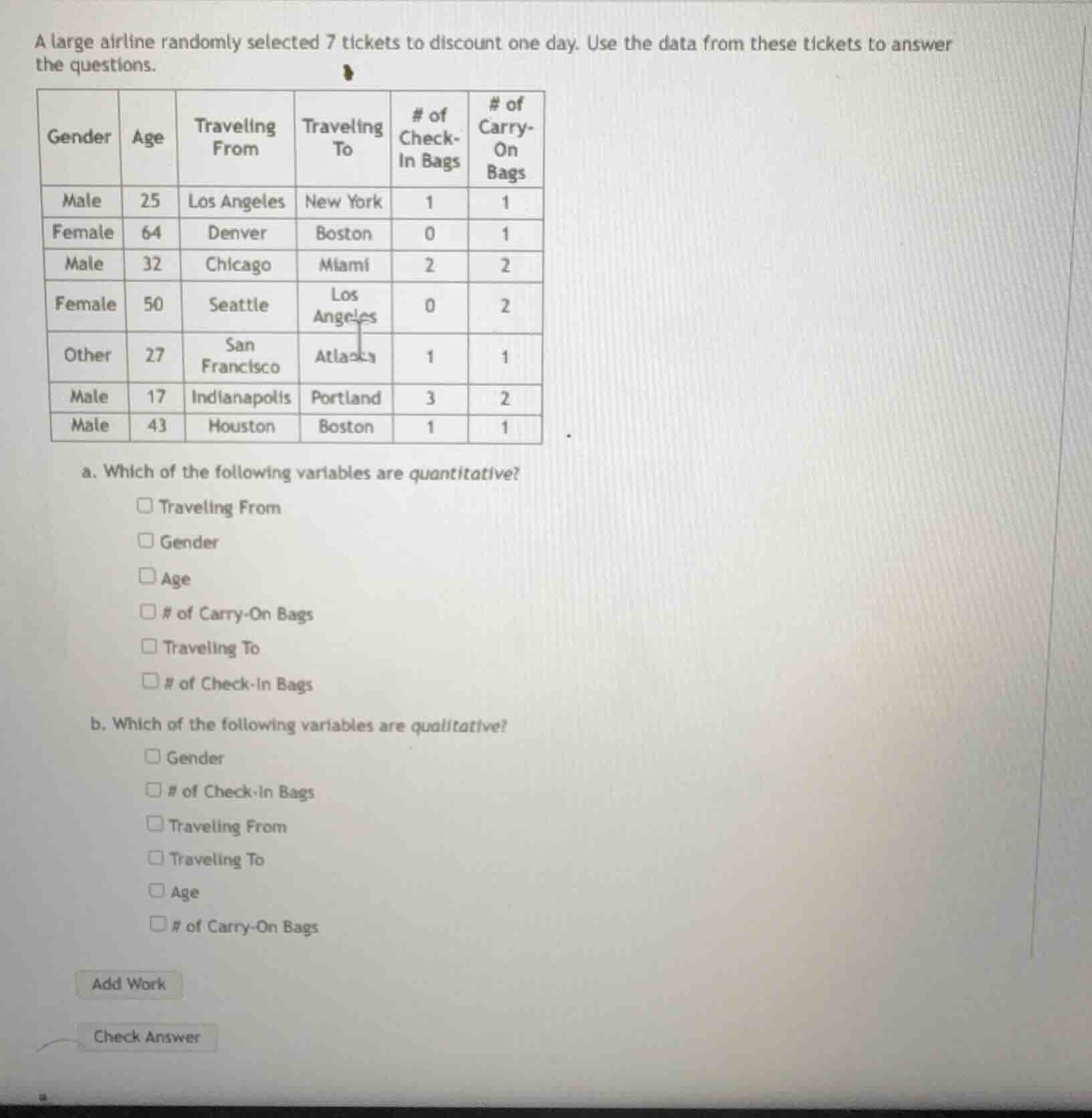 a large airline randomly selected 7 tickets to discount one day. use th…