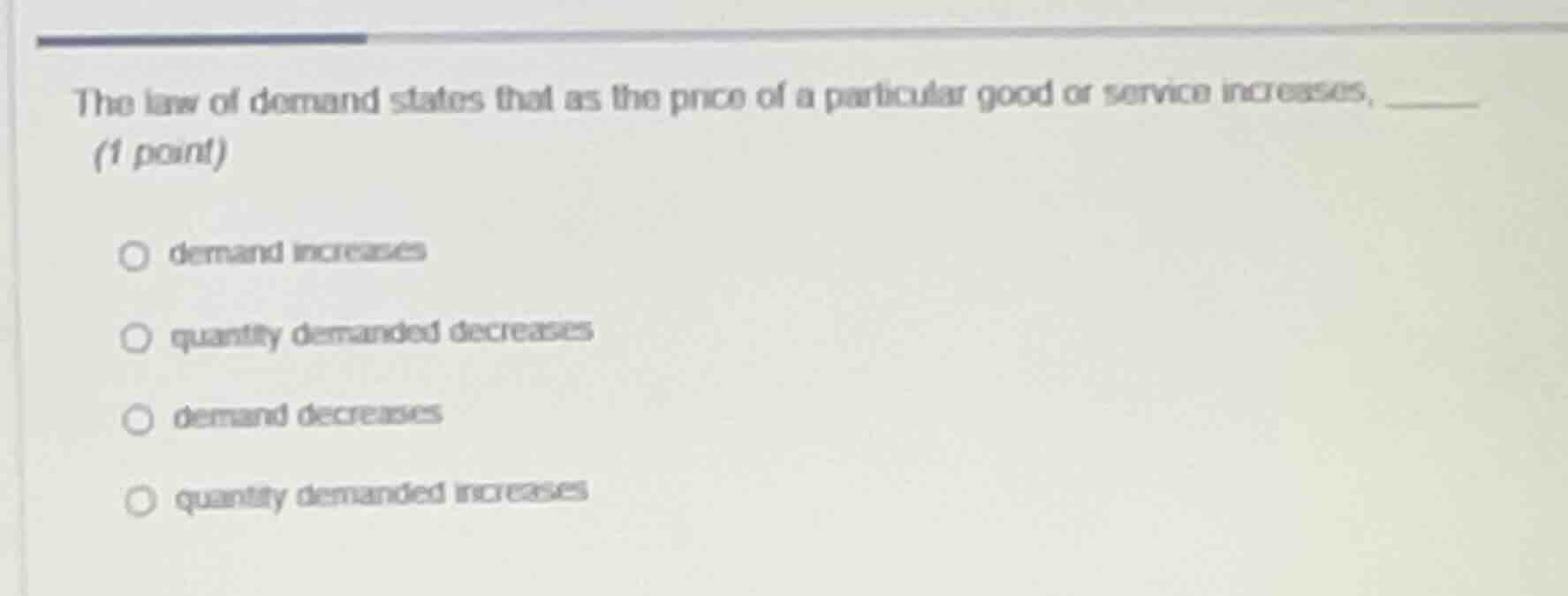the law of demand states that as the price of a particular good or serv…