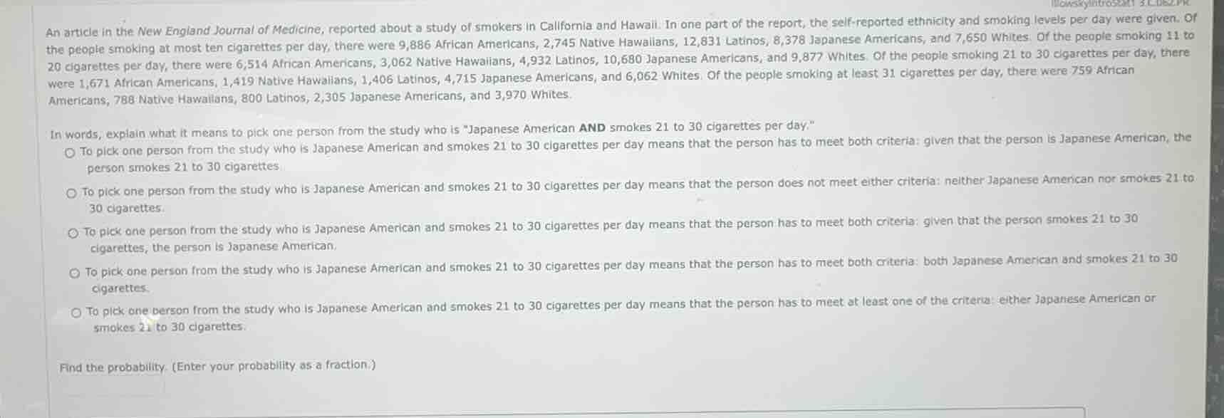 an article in the new england journal of medicine, reported about a stu…