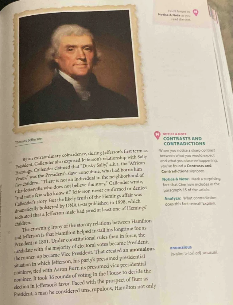 thomas jefferson by an extraordinary coincidence, during jefferson’s fi…