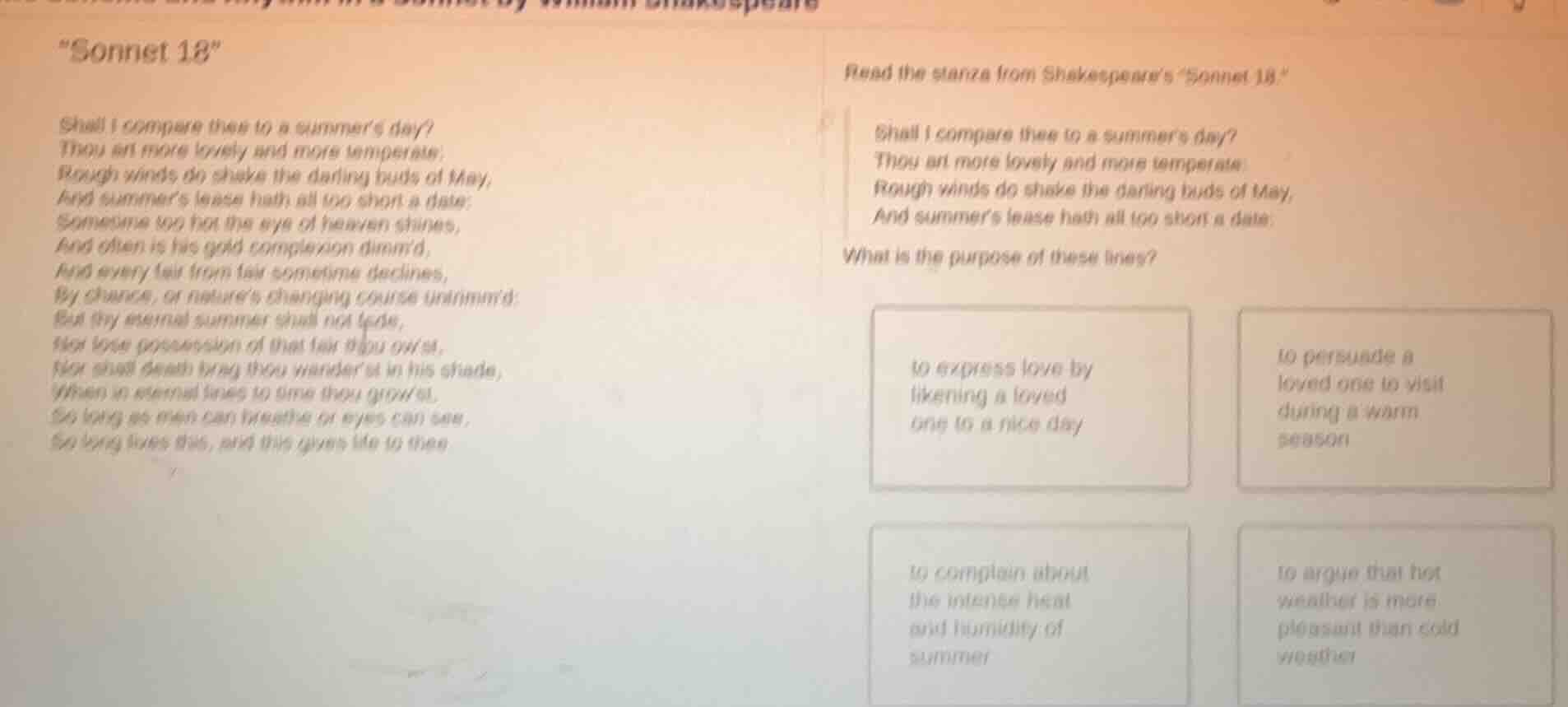“sonnet 18” shall i compare thee to a summer’s day? thou art more lovel…