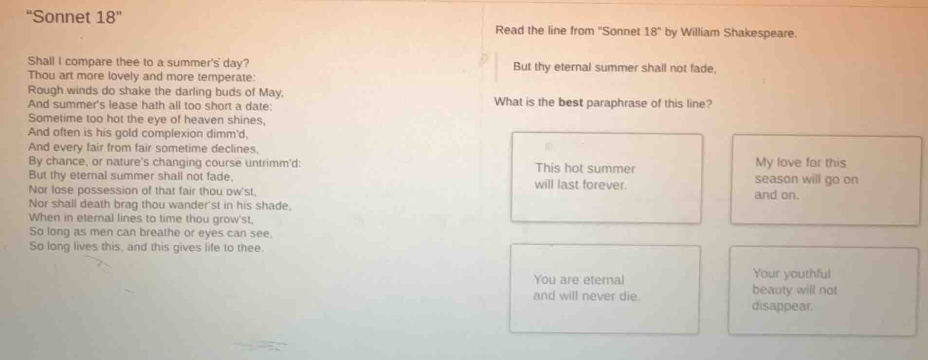 “sonnet 18” shall i compare thee to a summer’s day? thou art more lovel…