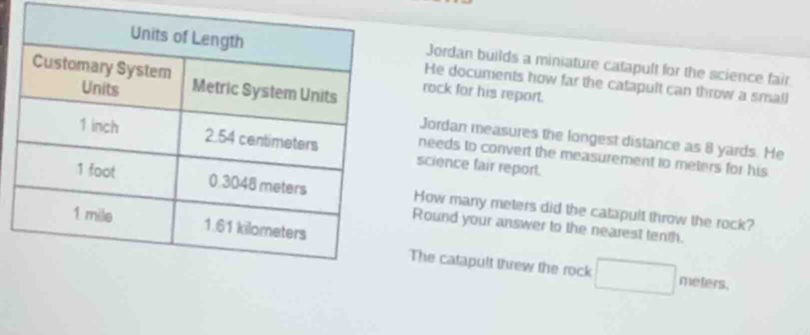 units of length customary system units metric system units 1 inch 2.54 …