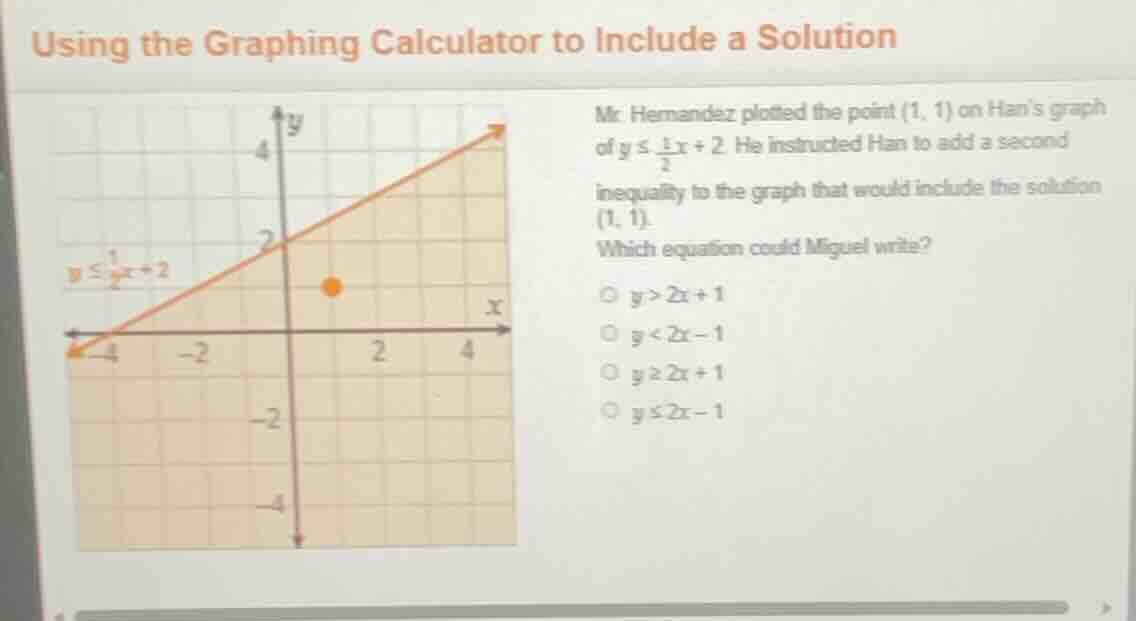 using the graphing calculator to include a solution mr. hernandez plott…