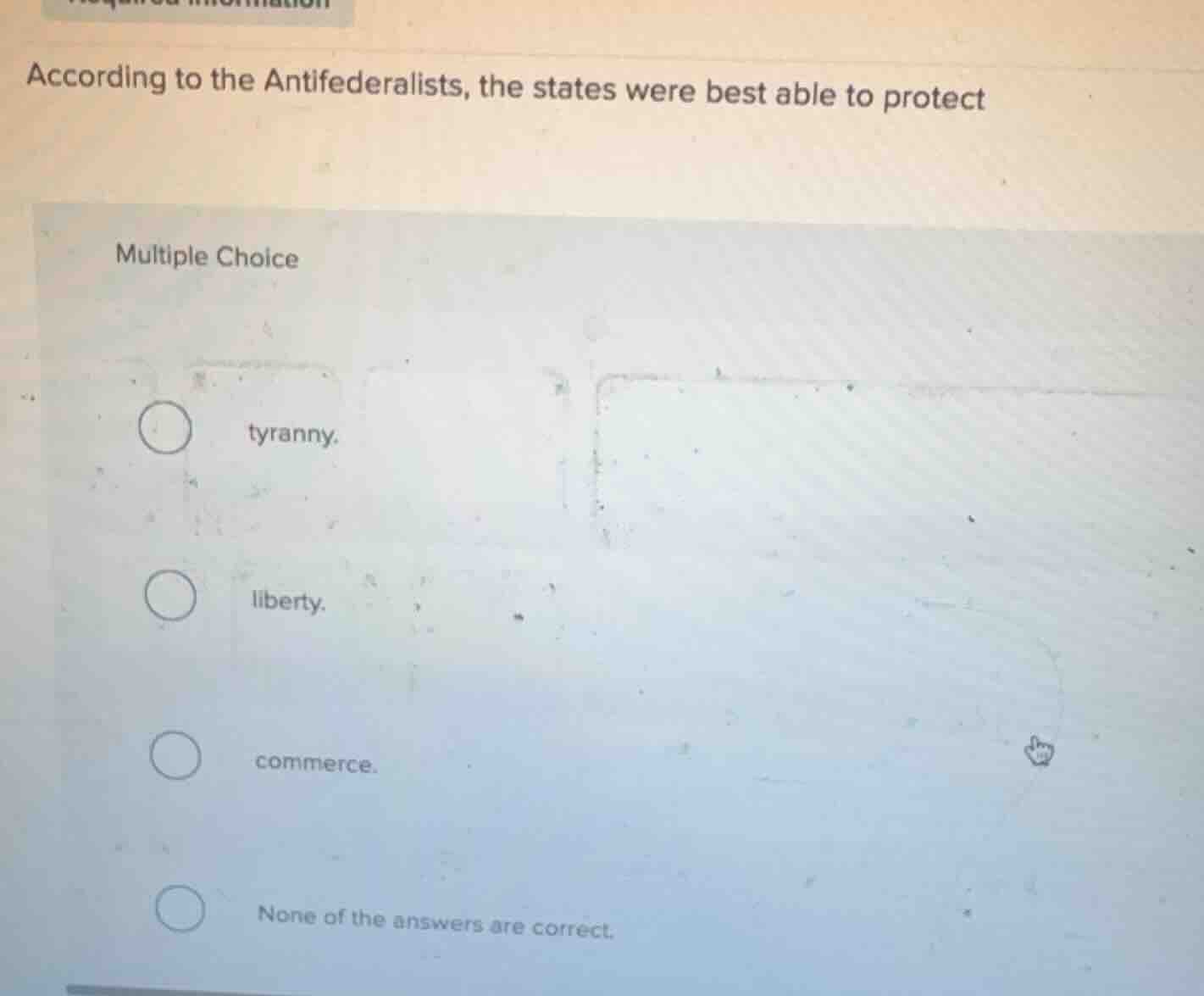 according to the antifederalists, the states were best able to protect …