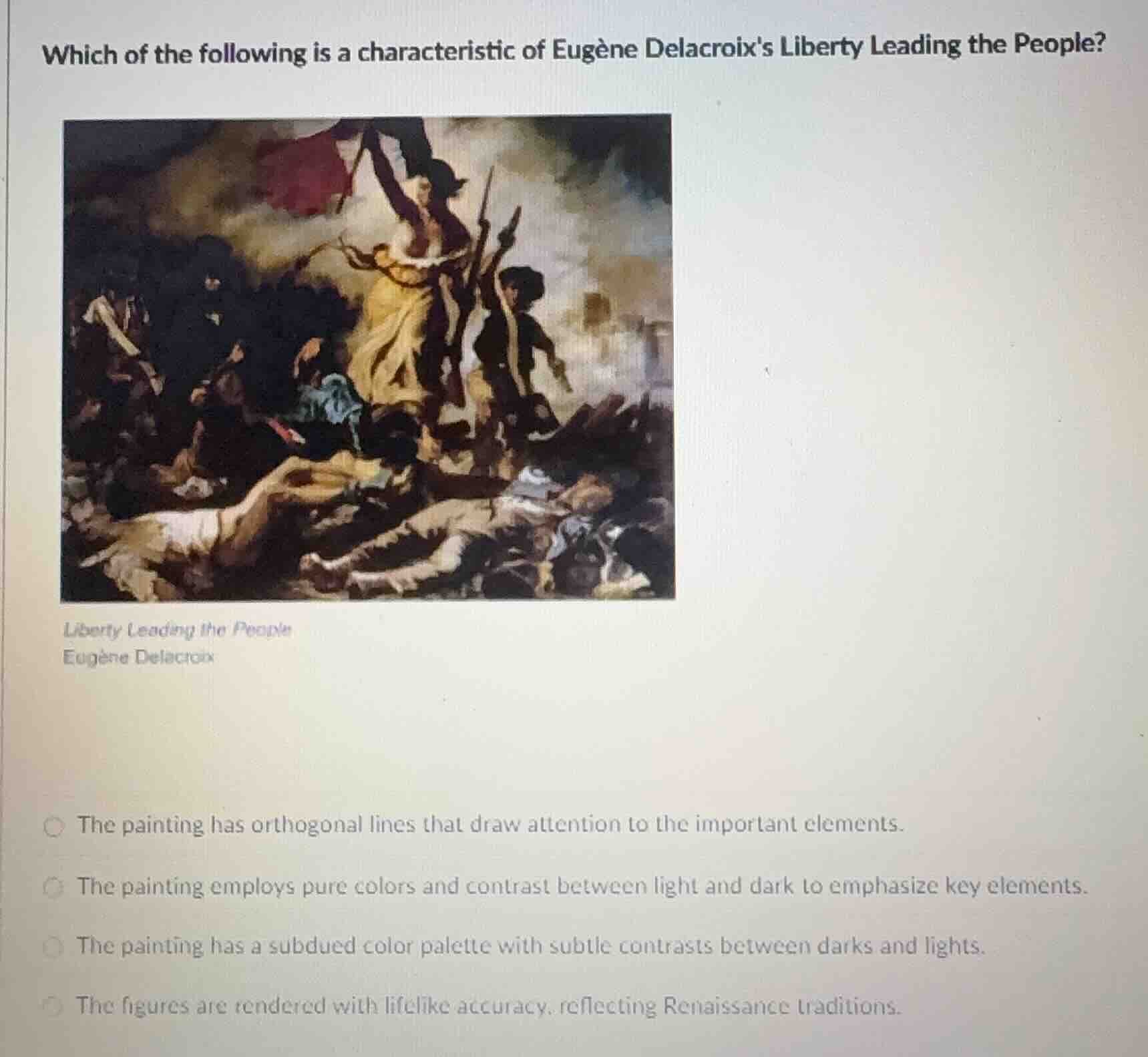 which of the following is a characteristic of eugène delacroixs liberty…