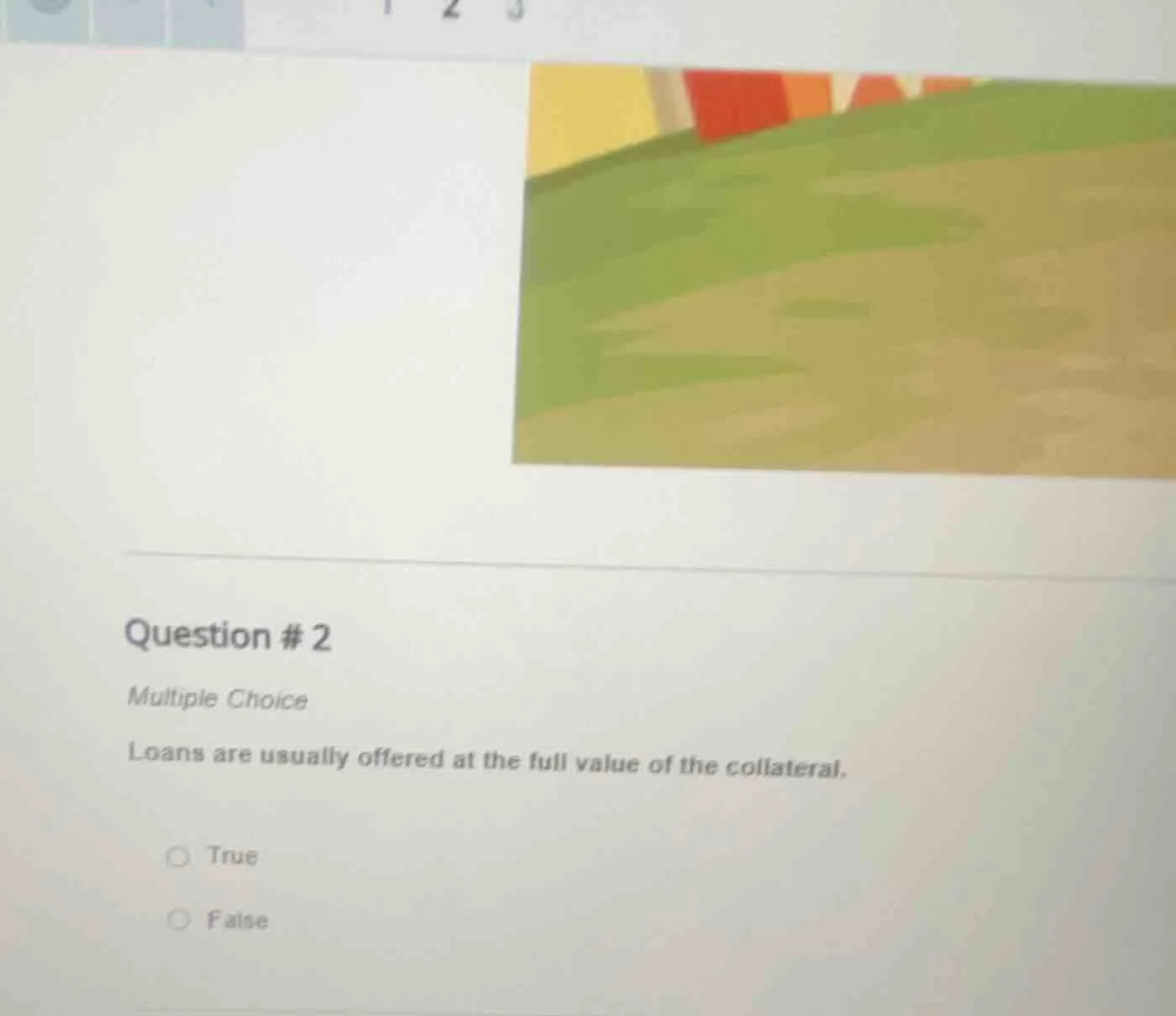 question # 2 multiple choice loans are usually offered at the full valu…