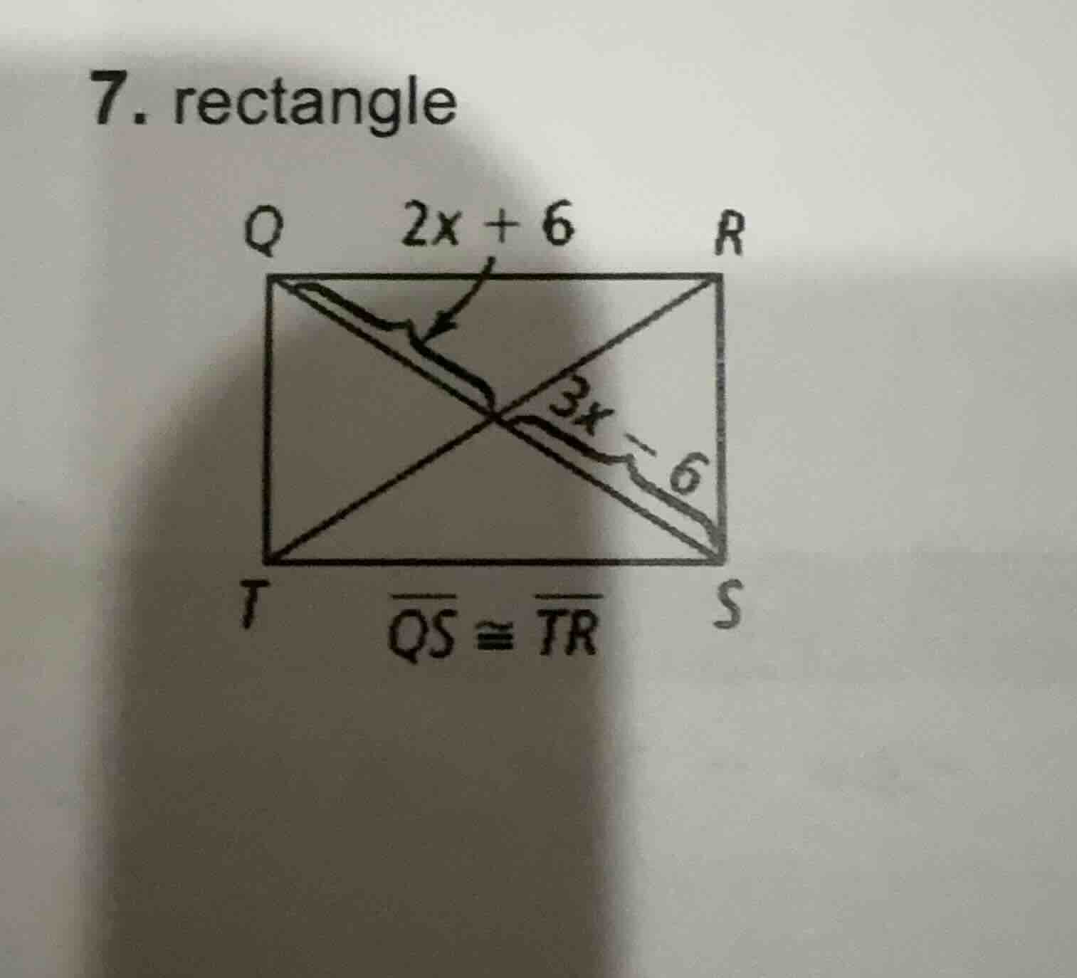 7. rectangle qs ≅ tr