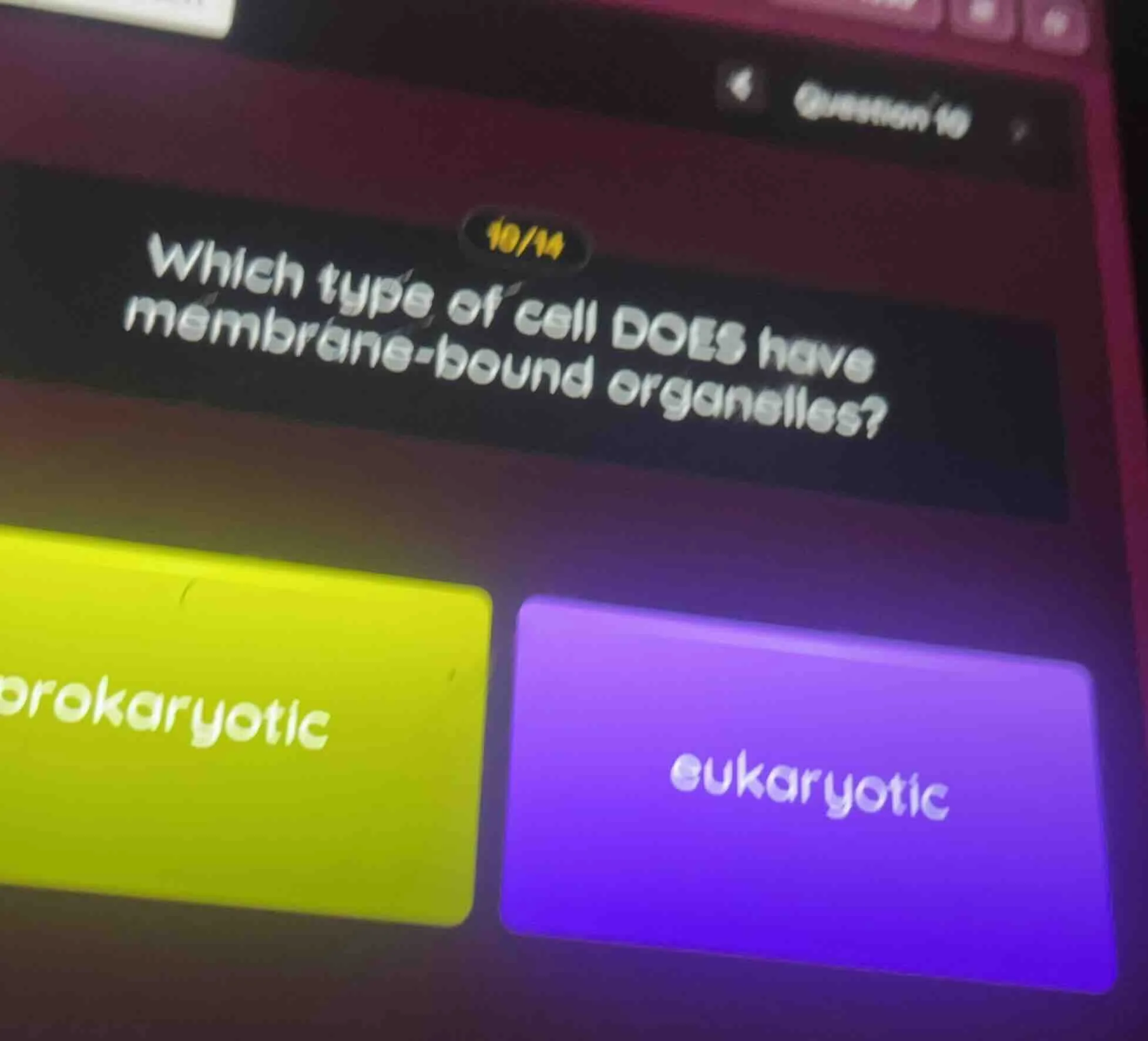 which type of cell does have membrane - bound organelles? prokaryotic e…