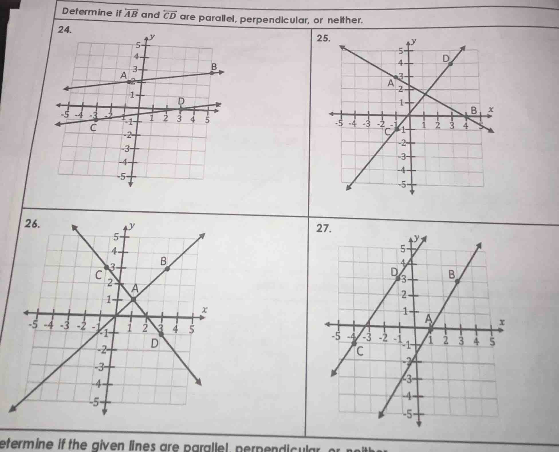determine if \\(\\overleftrightarrow{ab}\\) and \\(\\overleftrightarrow…