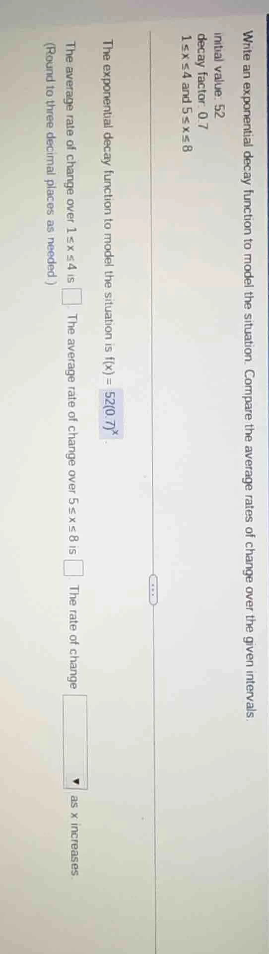 write an exponential decay function to model the situation. compare the…