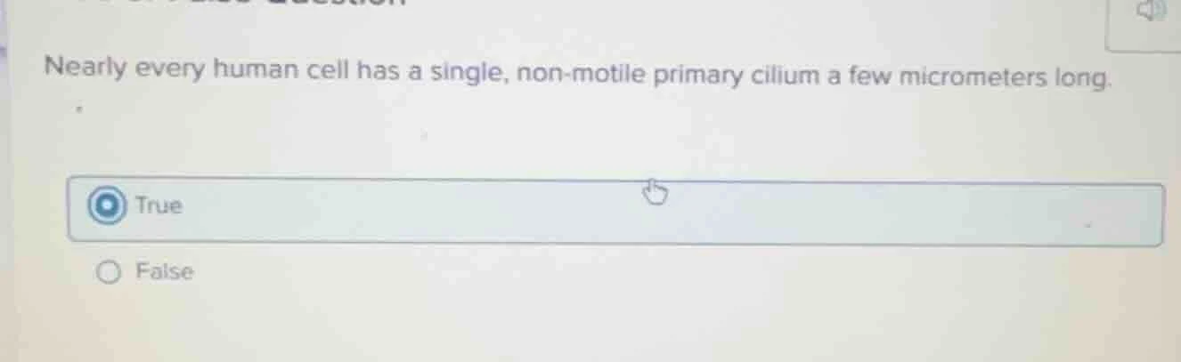 nearly every human cell has a single, non - motile primary cilium a few…