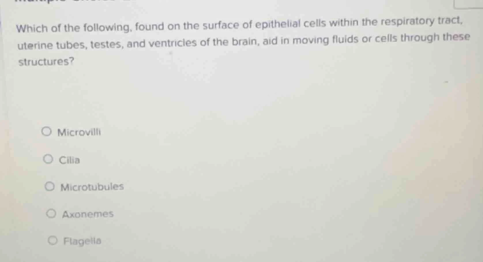 which of the following, found on the surface of epithelial cells within…