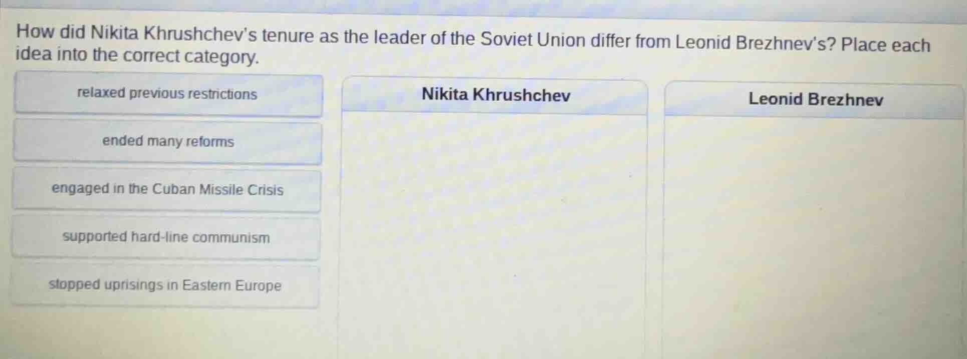 how did nikita khrushchevs tenure as the leader of the soviet union dif…