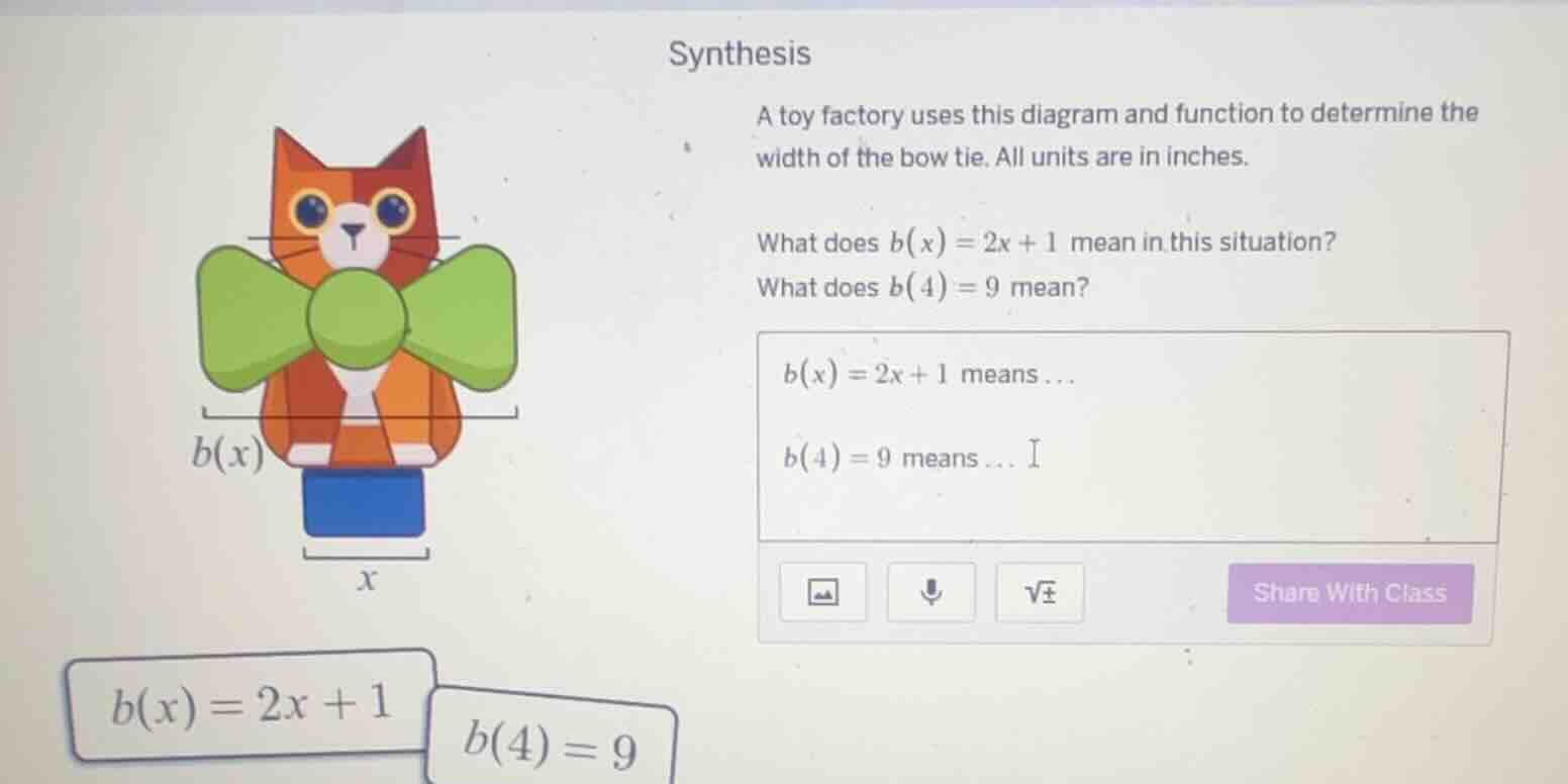 synthesis a toy factory uses this diagram and function to determine the…