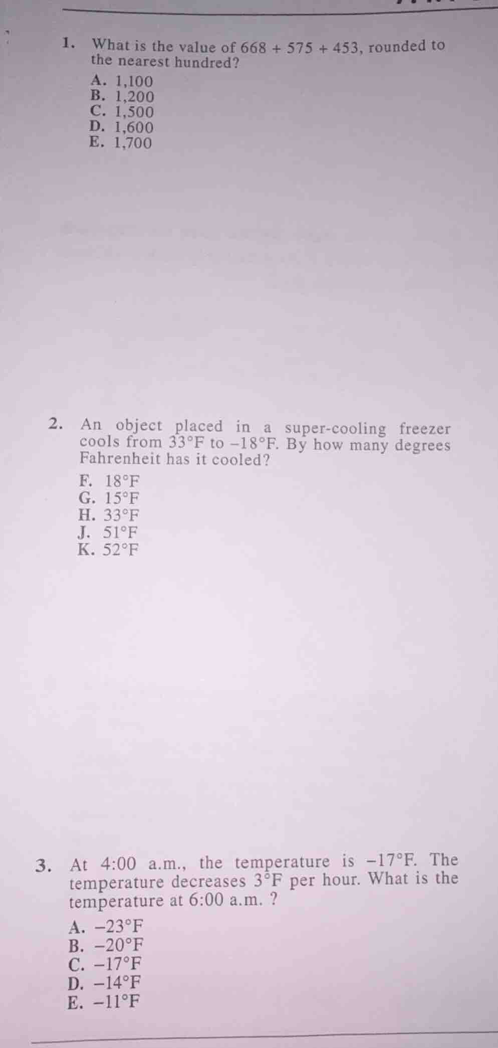 1. what is the value of 668 + 575 + 453, rounded to the nearest hundred…