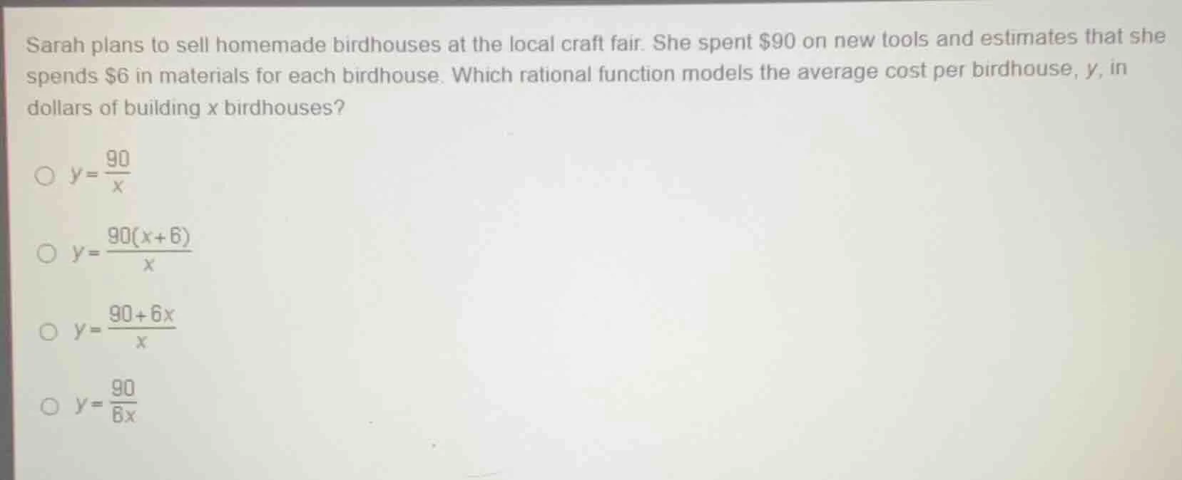 sarah plans to sell homemade birdhouses at the local craft fair. she sp…