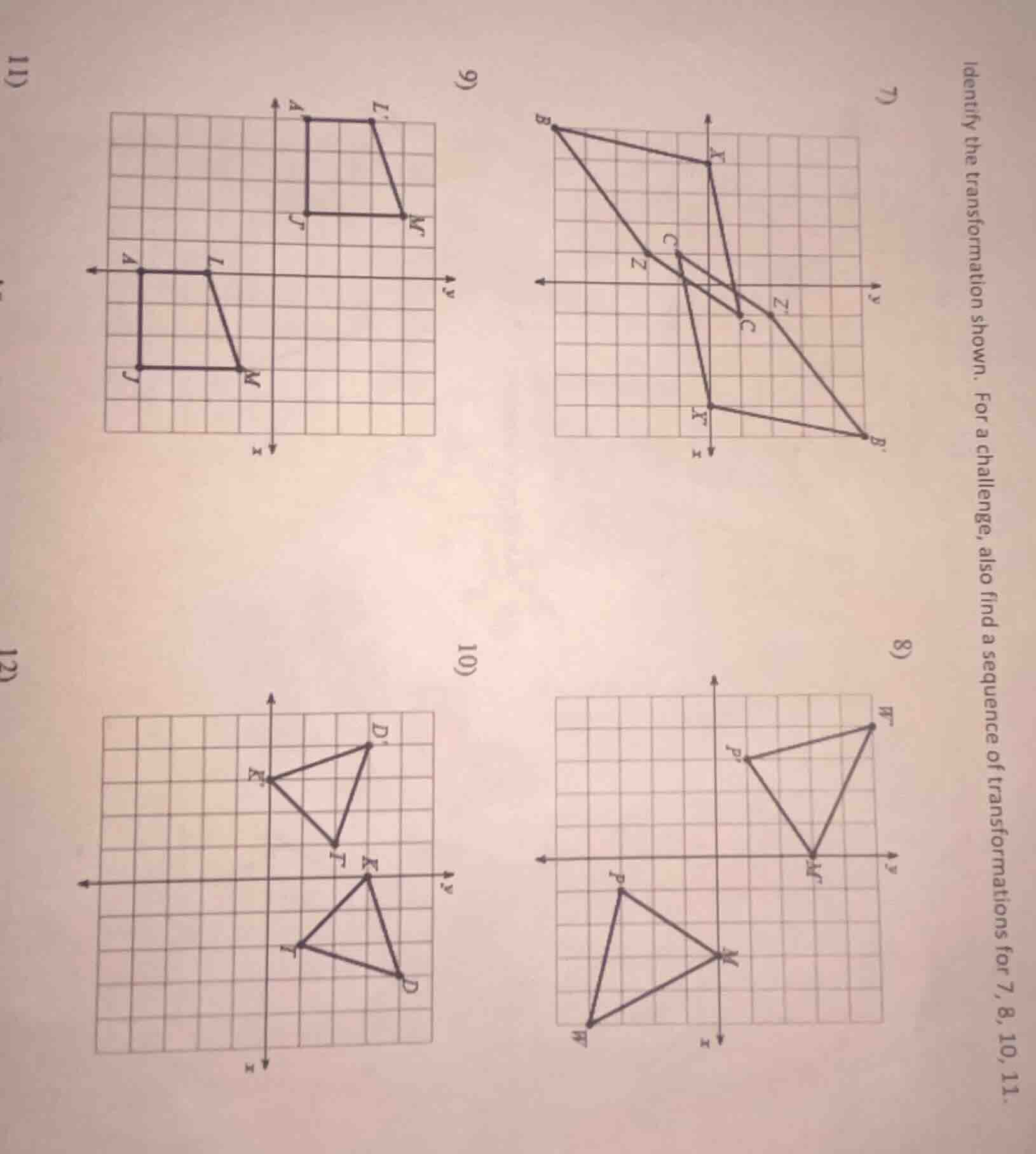 identify the transformation shown. for a challenge, also find a sequenc…