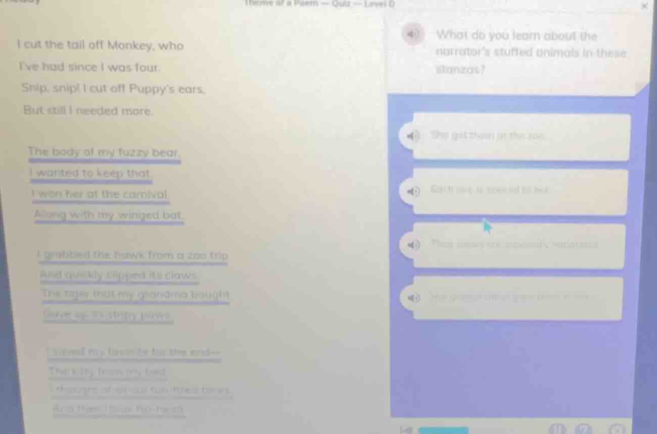 i cut the tail off monkey, who ive had since i was four. snip, snip! i …