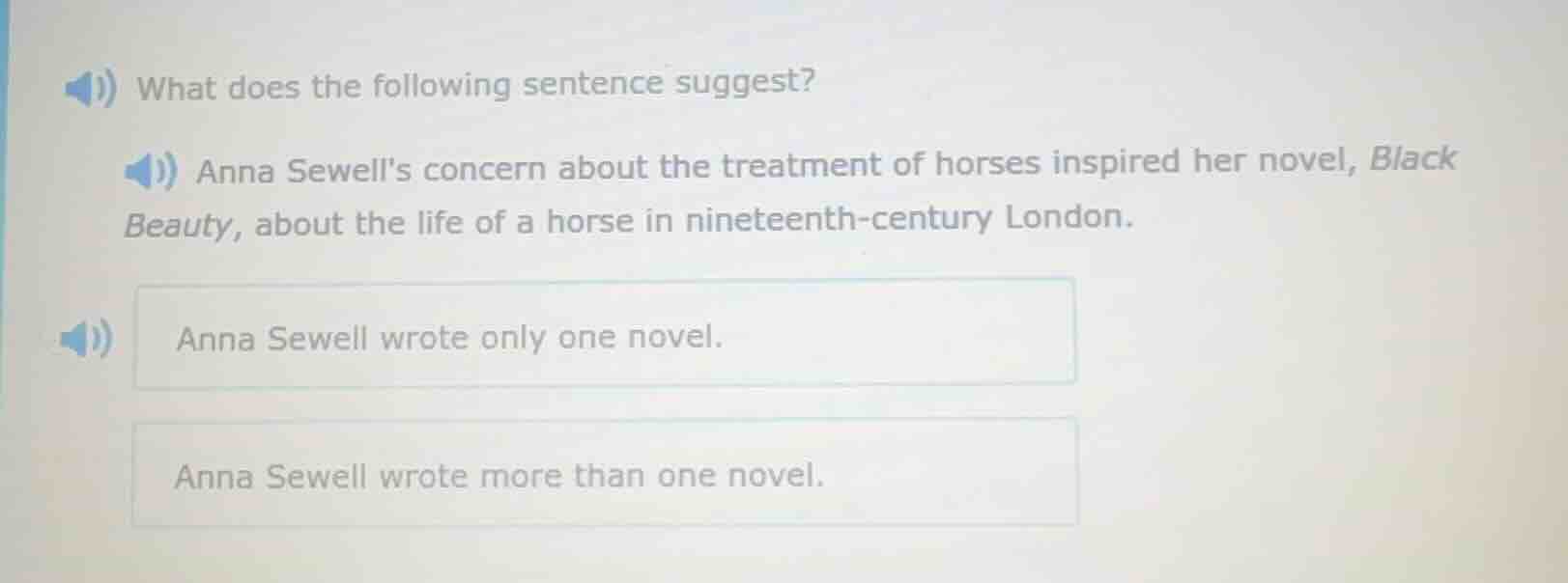 what does the following sentence suggest? anna sewells concern about th…