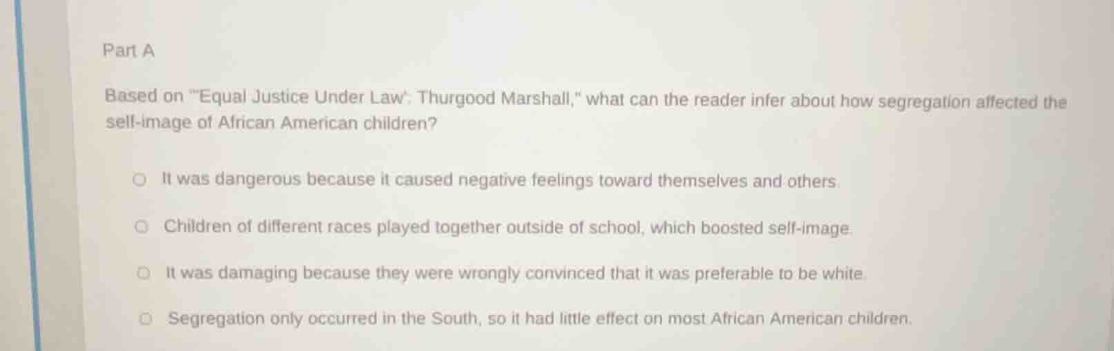 part a based on \equal justice under law: thurgood marshall,\ what can …