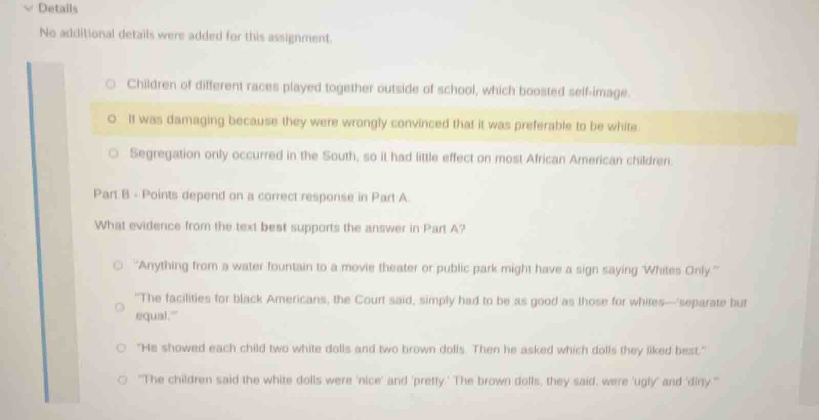 details no additional details were added for this assignment. children …