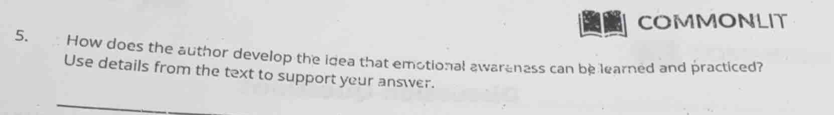 5. how does the author develop the idea that emotional awareness can be…