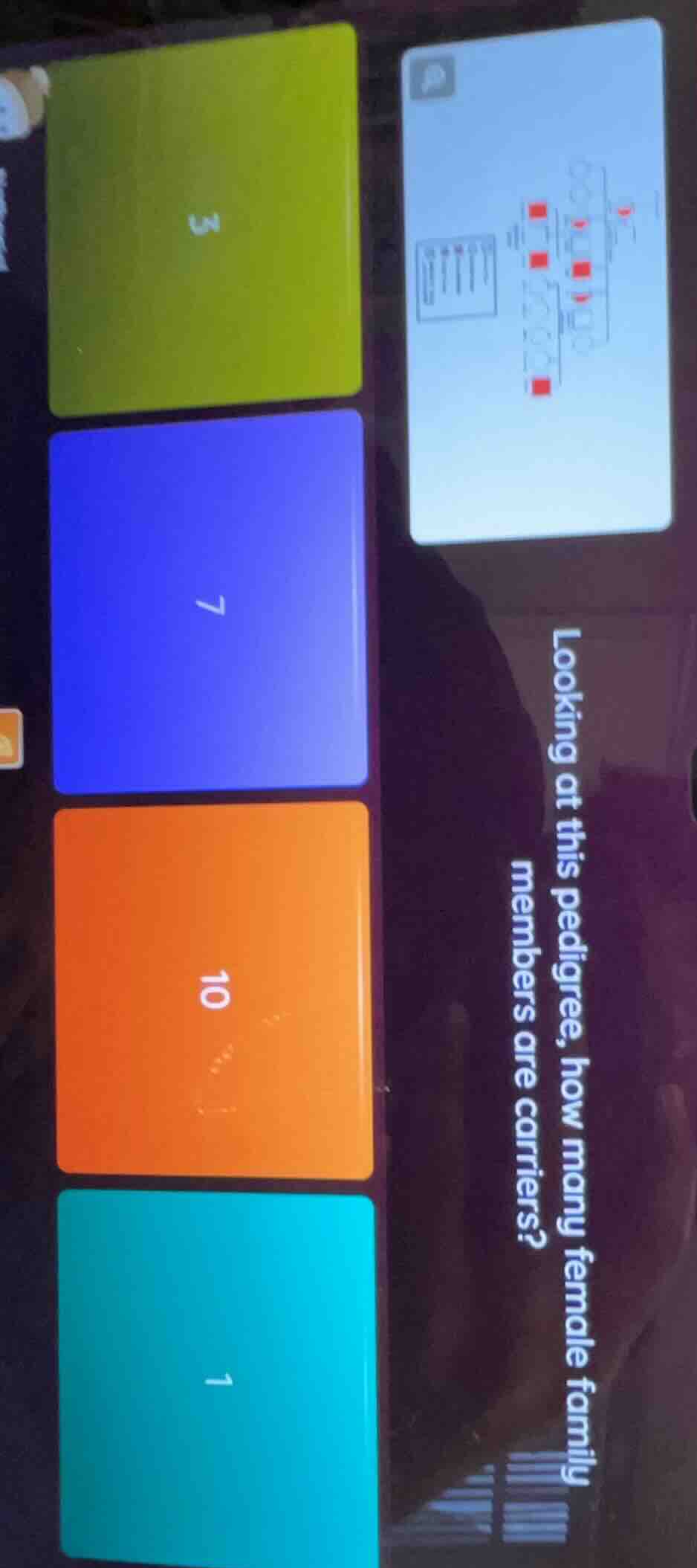 looking at this pedigree, how many female family members are carriers?