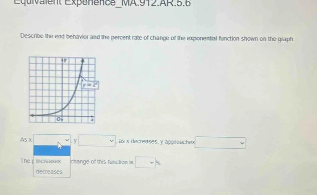 equivalent experience_ma.912.ar.5.6 describe the end behavior and the p…