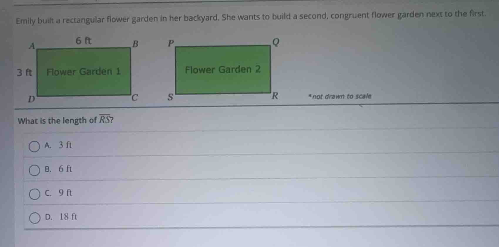 emily built a rectangular flower garden in her backyard. she wants to b…