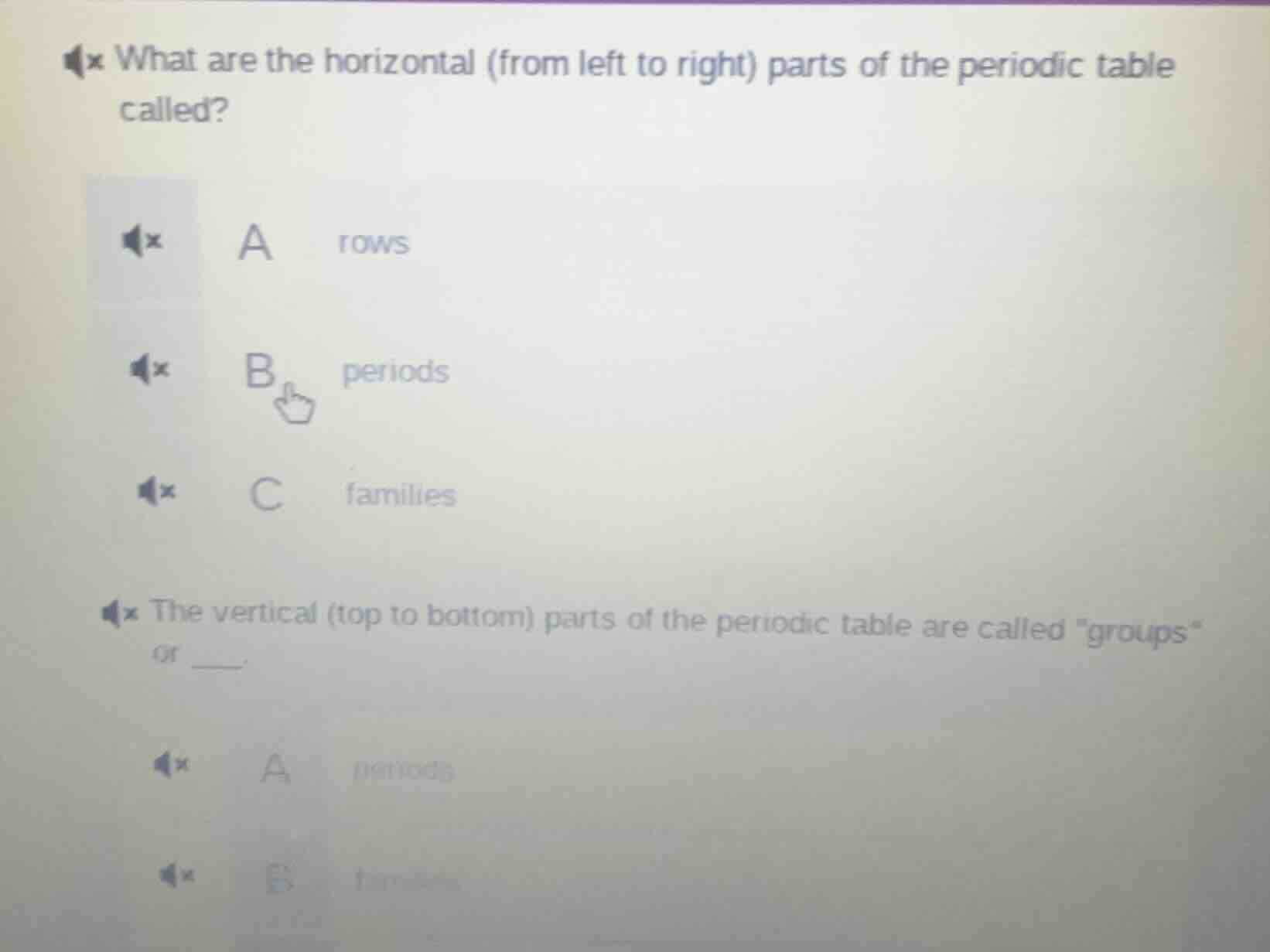 what are the horizontal (from left to right) parts of the periodic tabl…