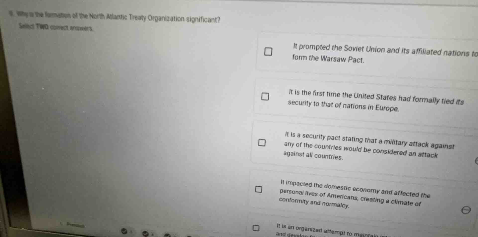 why is the formation of the north atlantic treaty organization signific…