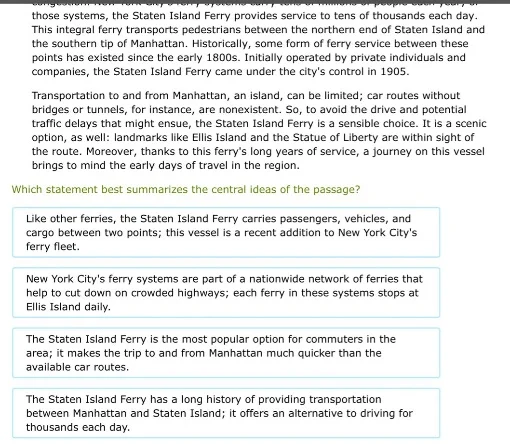 those systems, the staten island ferry provides service to tens of thou…