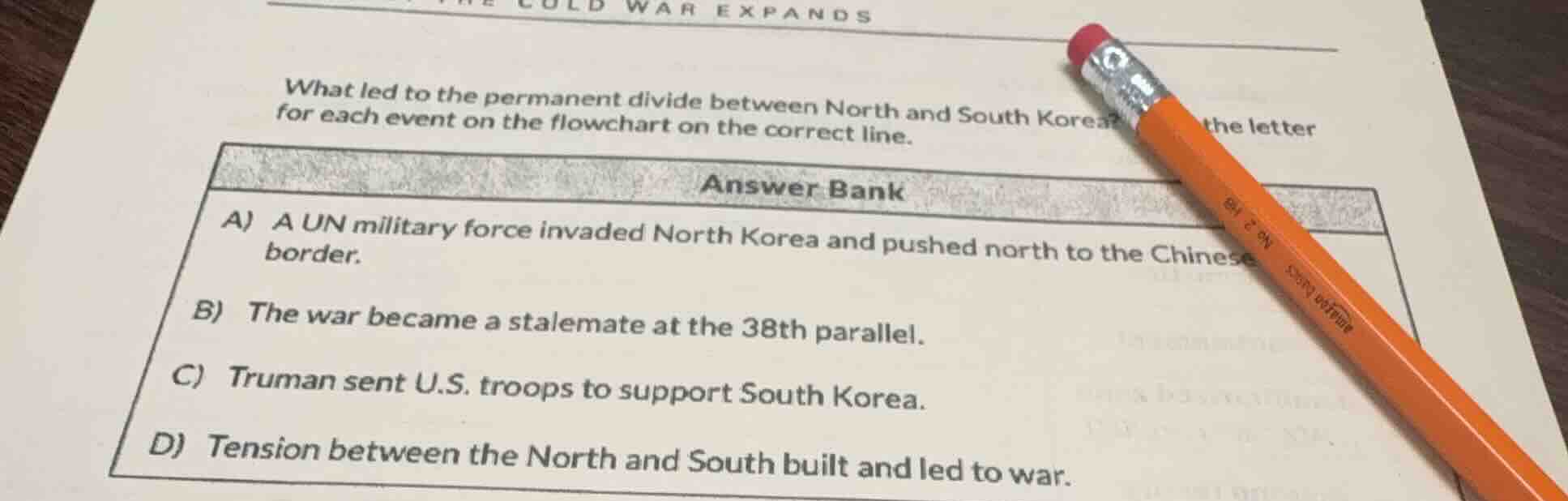 what led to the permanent divide between north and south korea? the let…