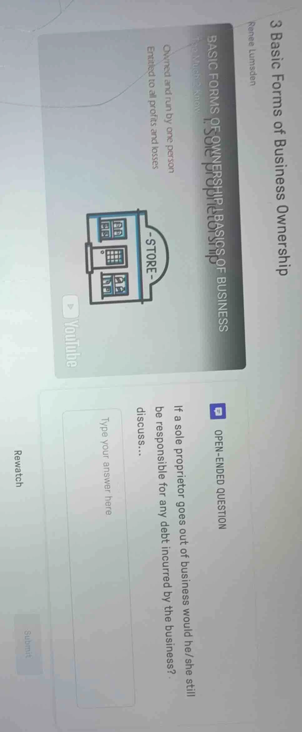 3 basic forms of business ownership renee lumsden basic forms of busine…