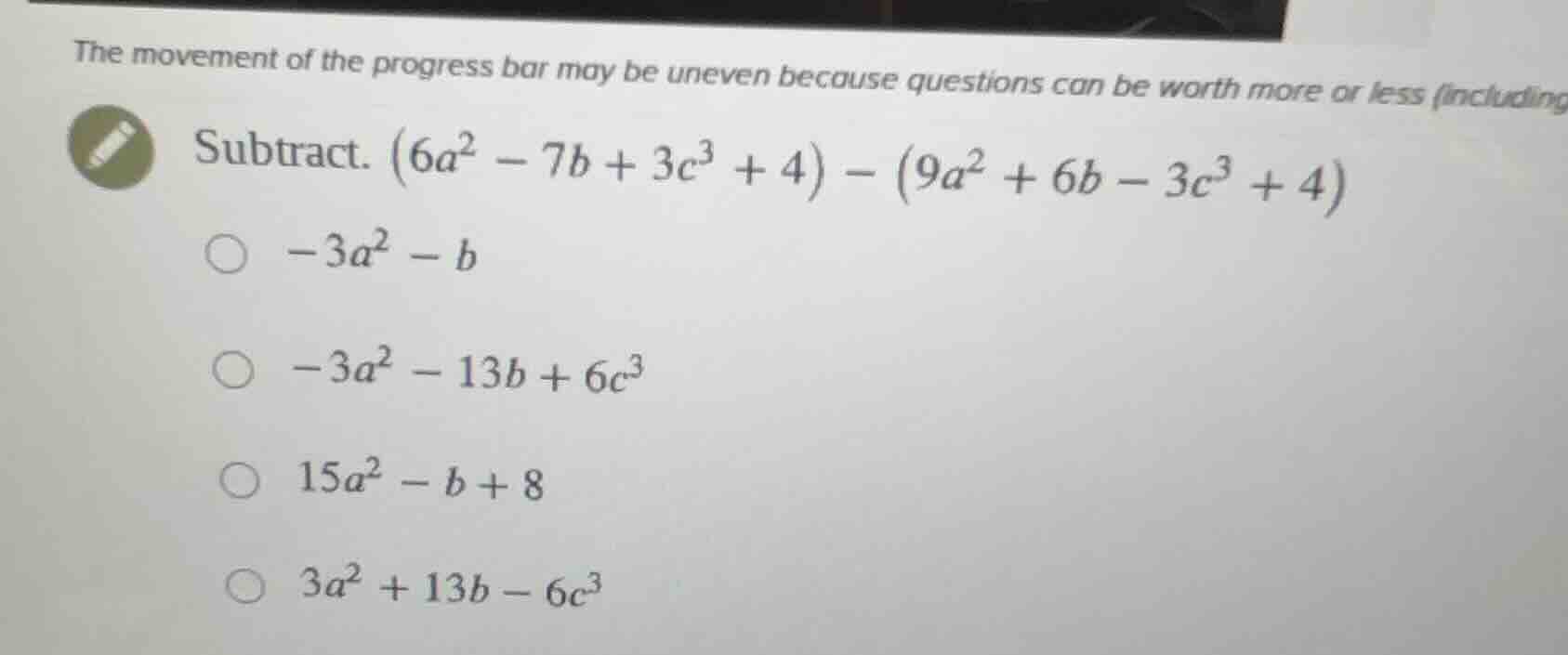 the movement of the progress bar may be uneven because questions can be…