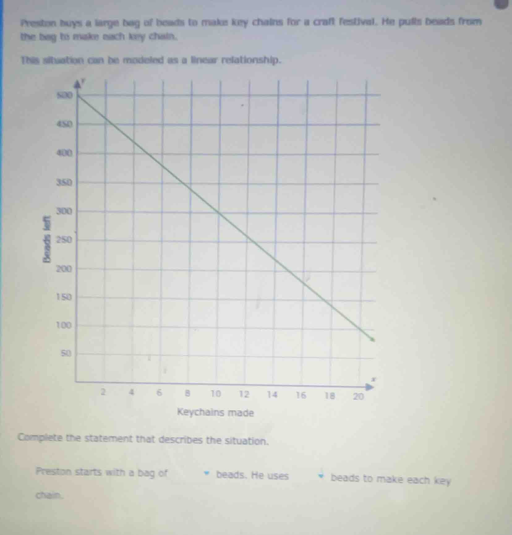 preston buys a large bag of beads to make key chains for a craft festiv…