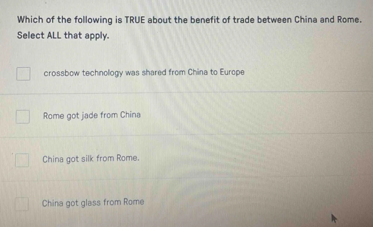 which of the following is true about the benefit of trade between china…